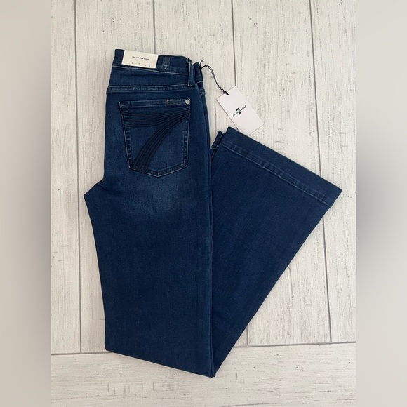 7 For All Mankind Tailorless Dojo Jeans NWT Size 28 7FAMK - Picture 8 of 10